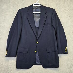 John Weitz Jordan Marsh Blazer Mens 46‎ Gold Buttons Classic Business Jacket